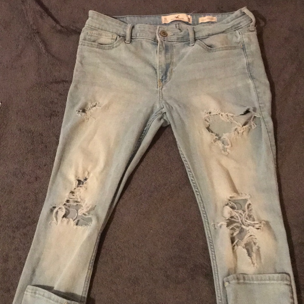 Distressed hollister jeans